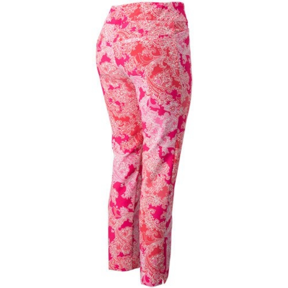 IBKUL Pink Paisley Ankle Pants Great pair of golf pants size 4 - Picture 6 of 16